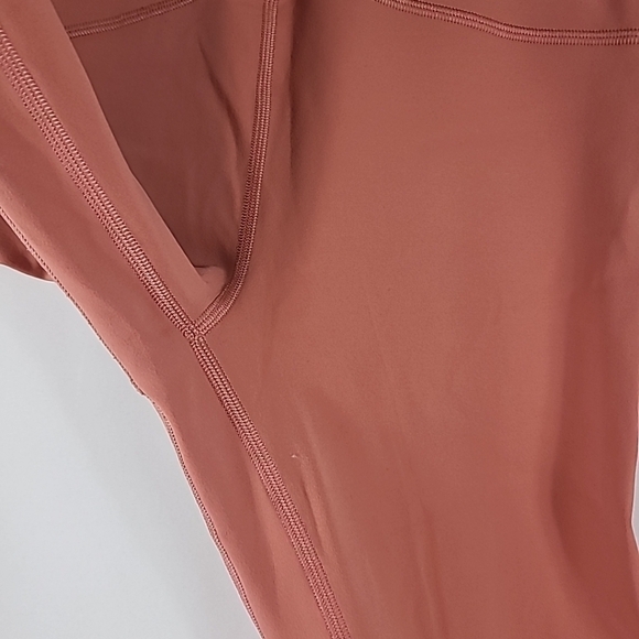 LULULEMON WOMEN'S ALIGNED ANGLES SUPER HIGH RISE TIGHT 28" RUSTIC CORAL SIZE 6 - Picture 3 of 8